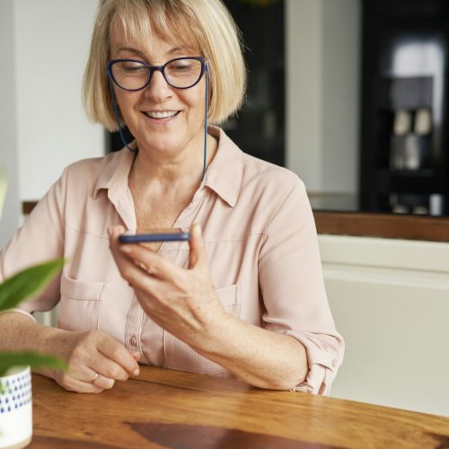 Senior woman calling on the phone