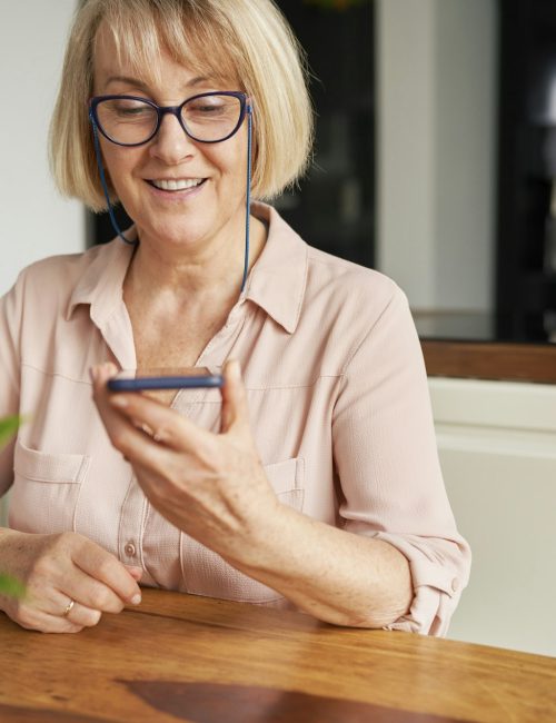 Senior woman calling on the phone