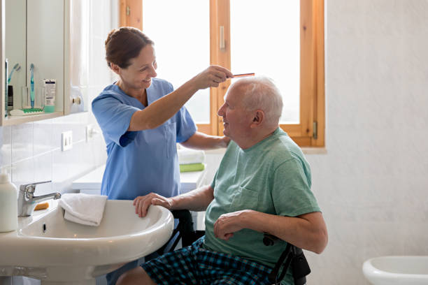 Professional caregiver providing specialized care