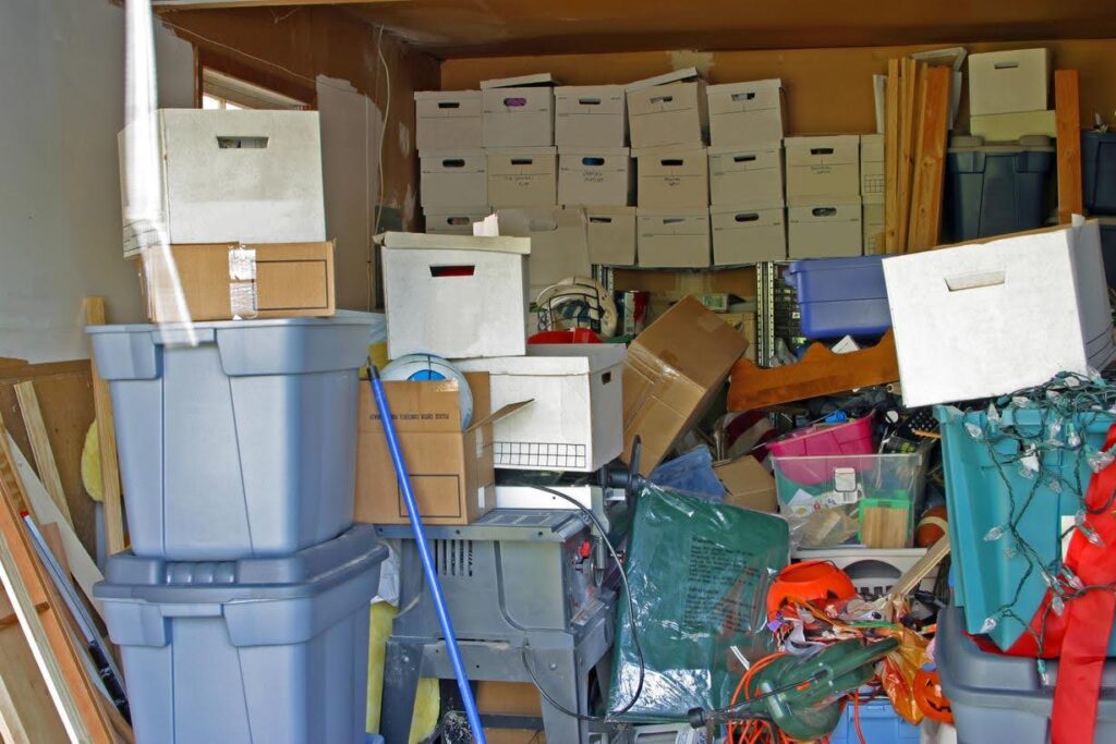 Cluttered home environment showing how disorganization impacts senior Safety, illustrating the need for Ace Home Care support to create a safer, calmer living space.