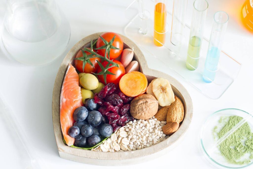 Ace Home Care cholesterol-friendly meal planning for seniors, featuring heart-healthy foods that help manage high cholesterol in the elderly through balanced nutrition and caregiver support.