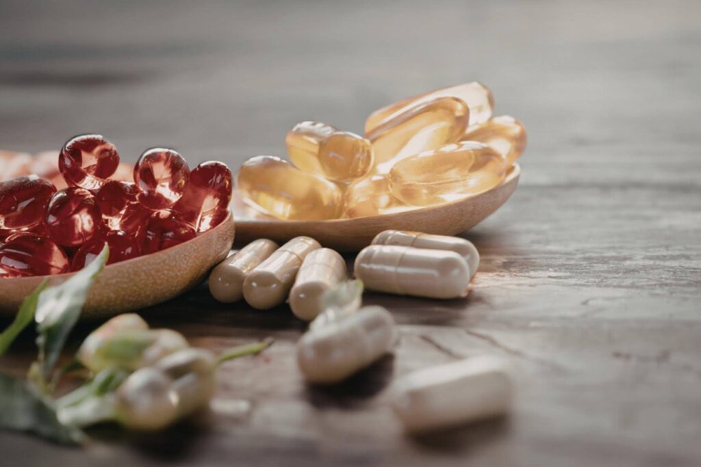 Vitamins and supplements representing common deficiencies in older adults supported by Ace Home Care